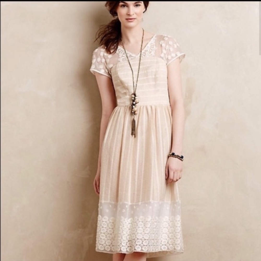 Moulinette Soeurs | Poem Lace Ivory/Cream Dress
